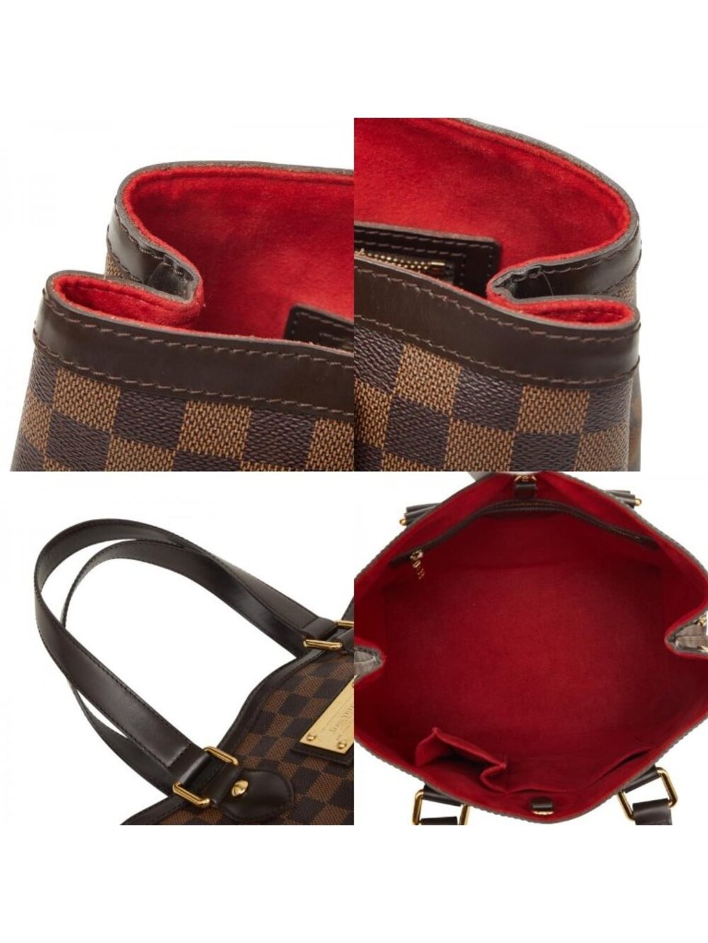 Louis Vuitton Damier Hampstead PM Tote Brown Leather - Picture 9 of 10